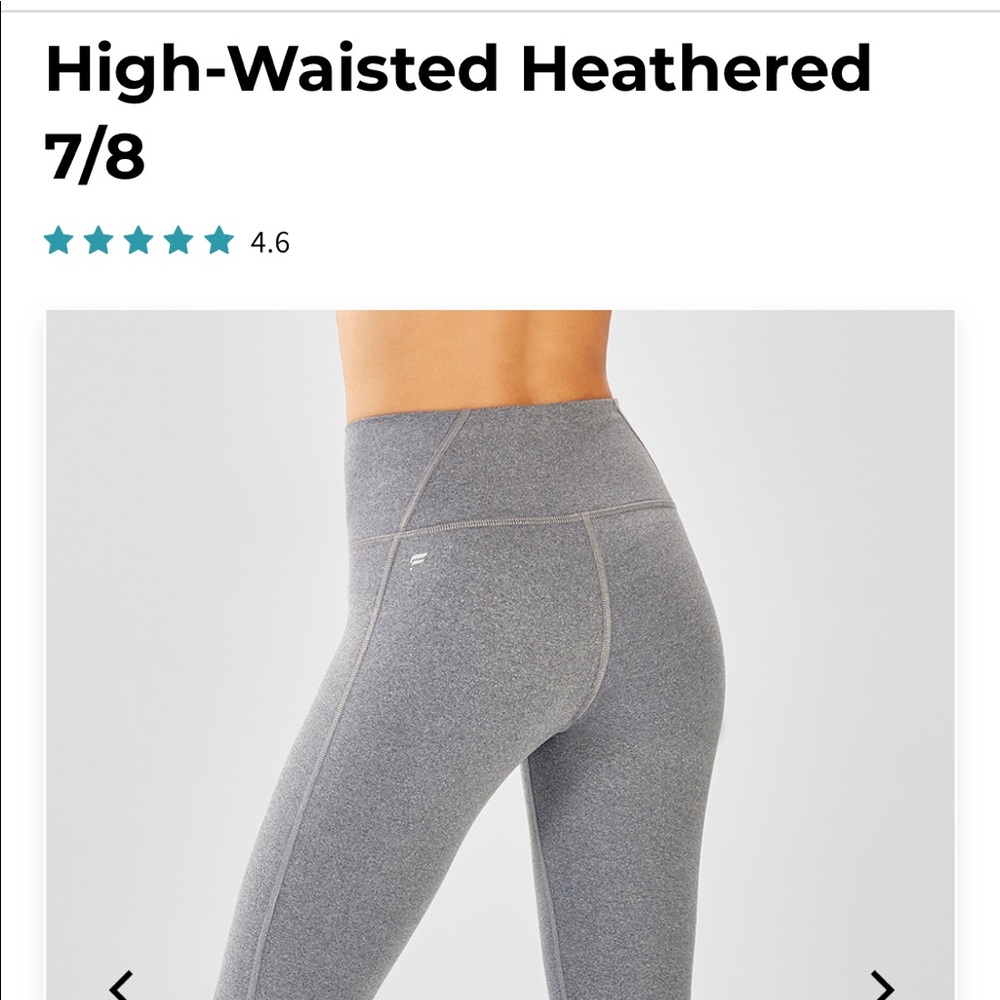 Fabletics heather grey leggings 7/8
